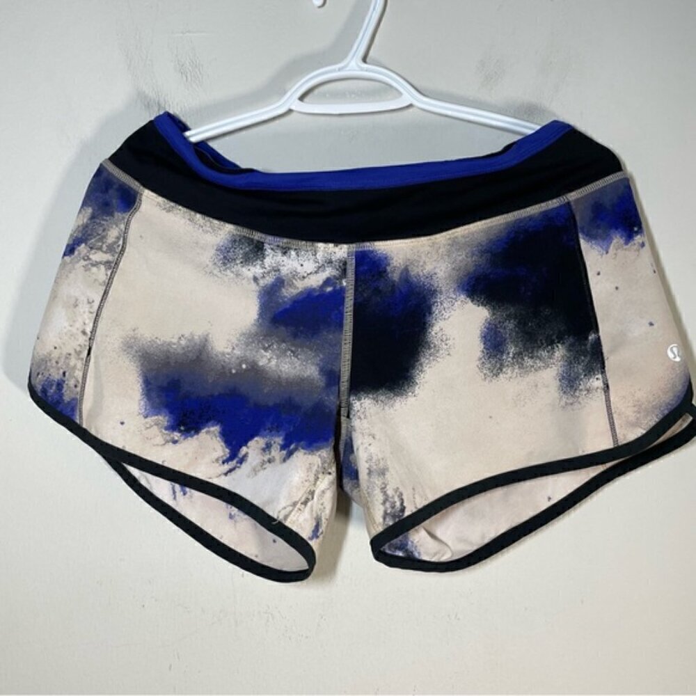 Lululemon Turbo Run Short Milky Way Multi Print / Pigment Blue / Black size 6 - Picture 6 of 10